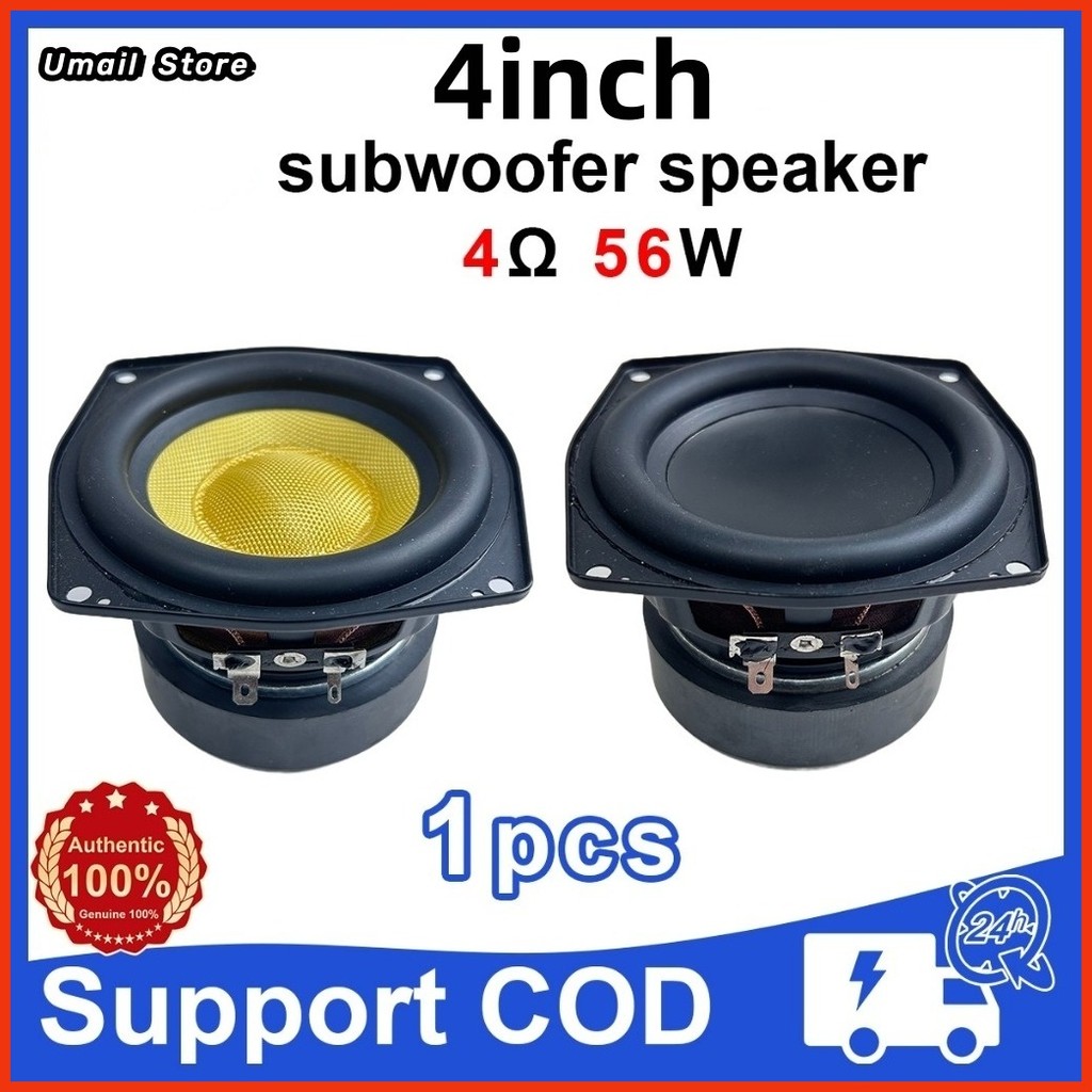 4inch Subwoofer Speaker 4Ω 50W Car Stereo 4inch BASS Underseat ...