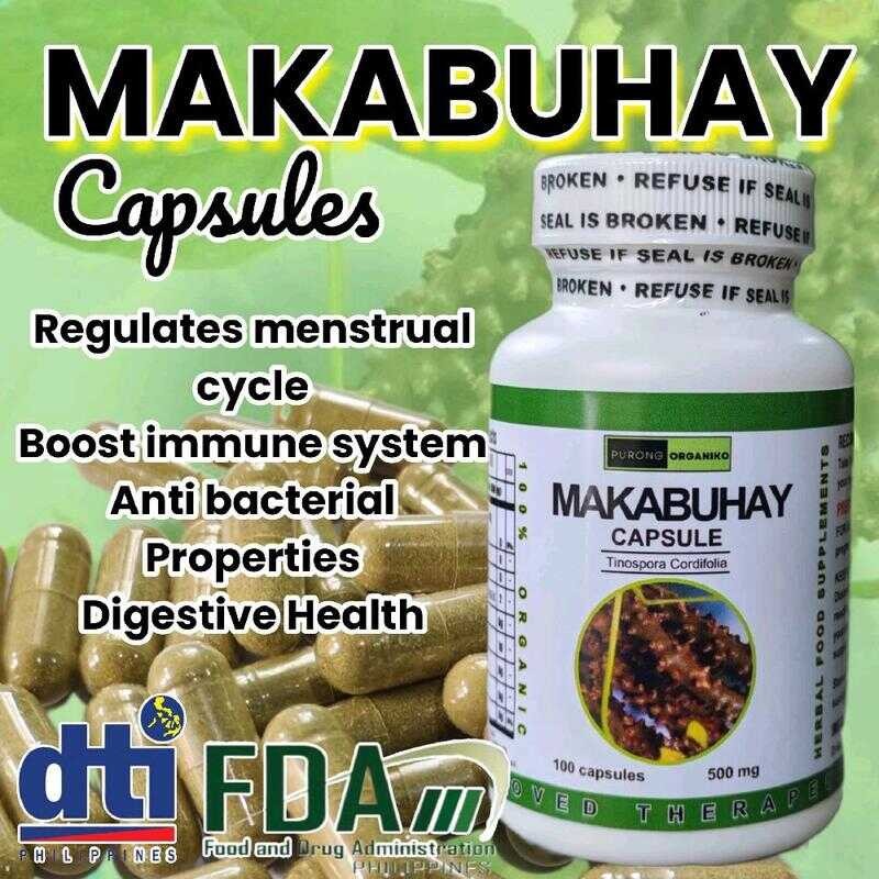PURE Makabuhay/ PANYAWAN 100 CAPSULES 500 Mg Good For Menstrual Cycle ...