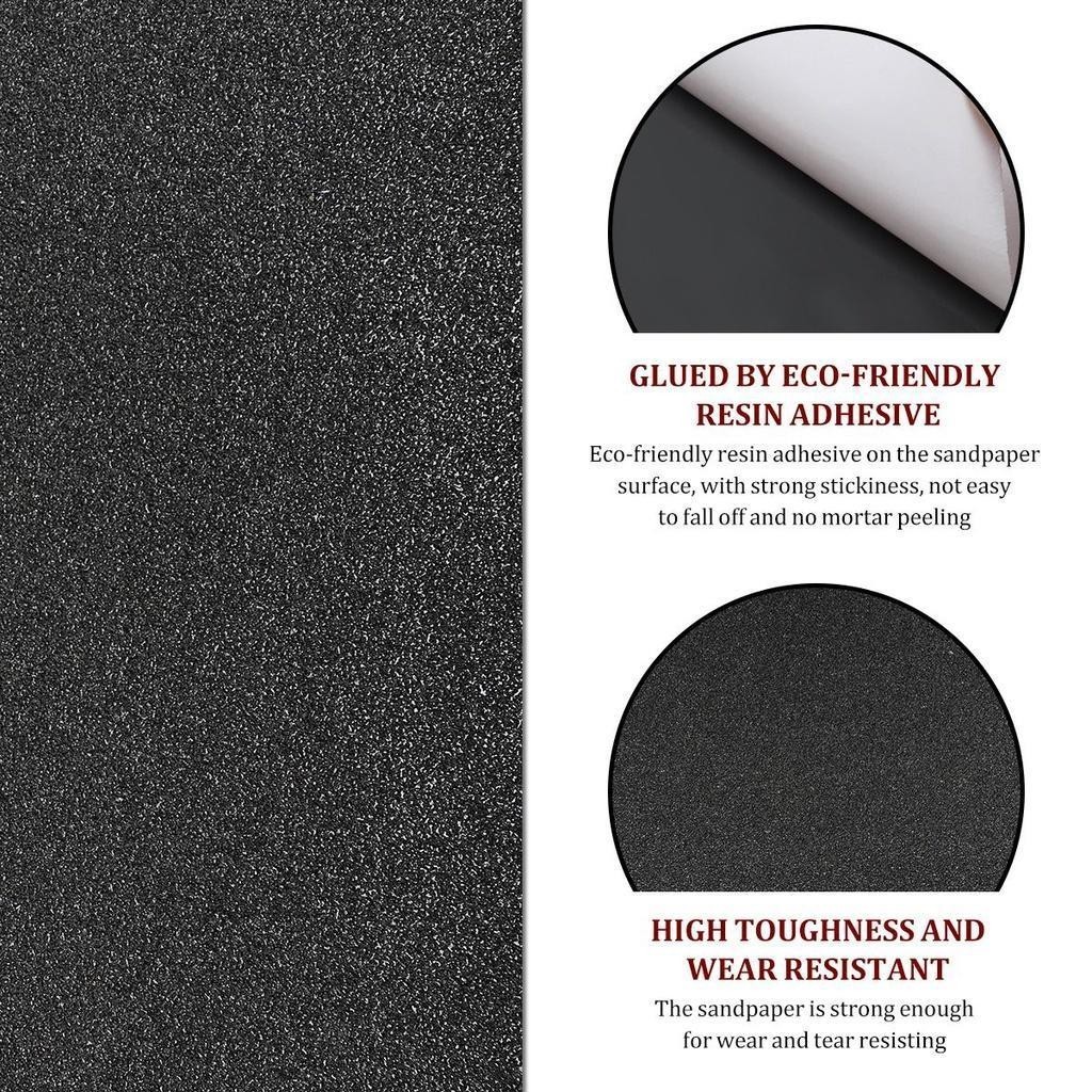 82x22cm Black Skateboard Grip Tape Sheet Scooter Sandpaper Grip Tape ...