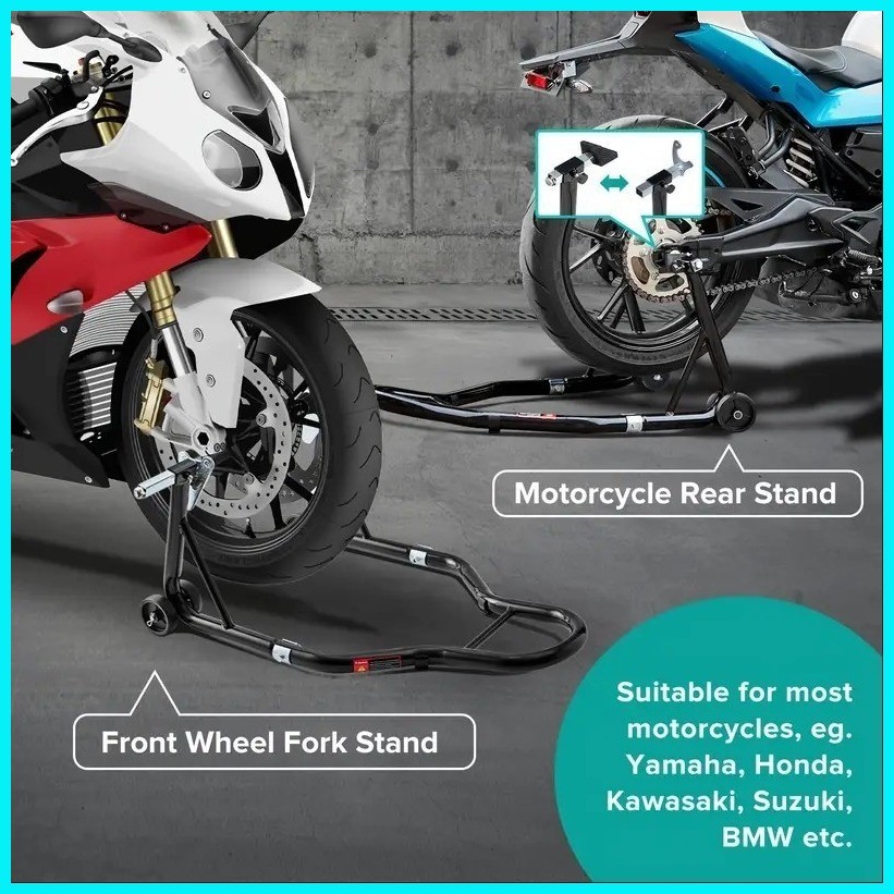 Universal Motorcycle Stand Parking Bracket Motorcycle Front and Rear ...