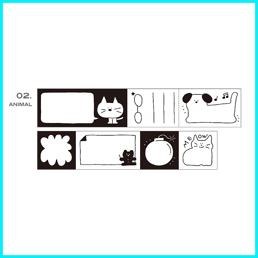 ICONIC Doodle Sticky Memo Roll Tape Post-it Notes Index Labeling D.I.Y ...
