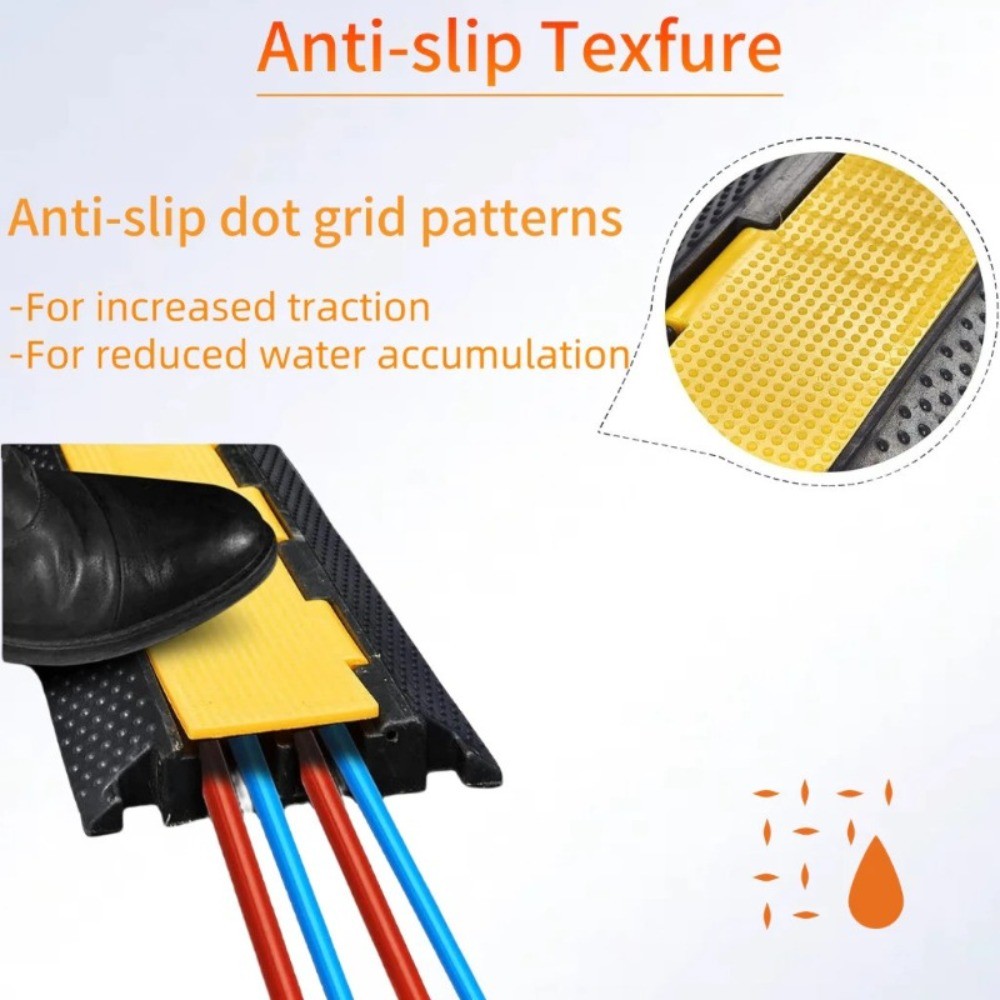 Rubber Channel Floor Cable Hump Lead Cover Protector Ramp Wire ...