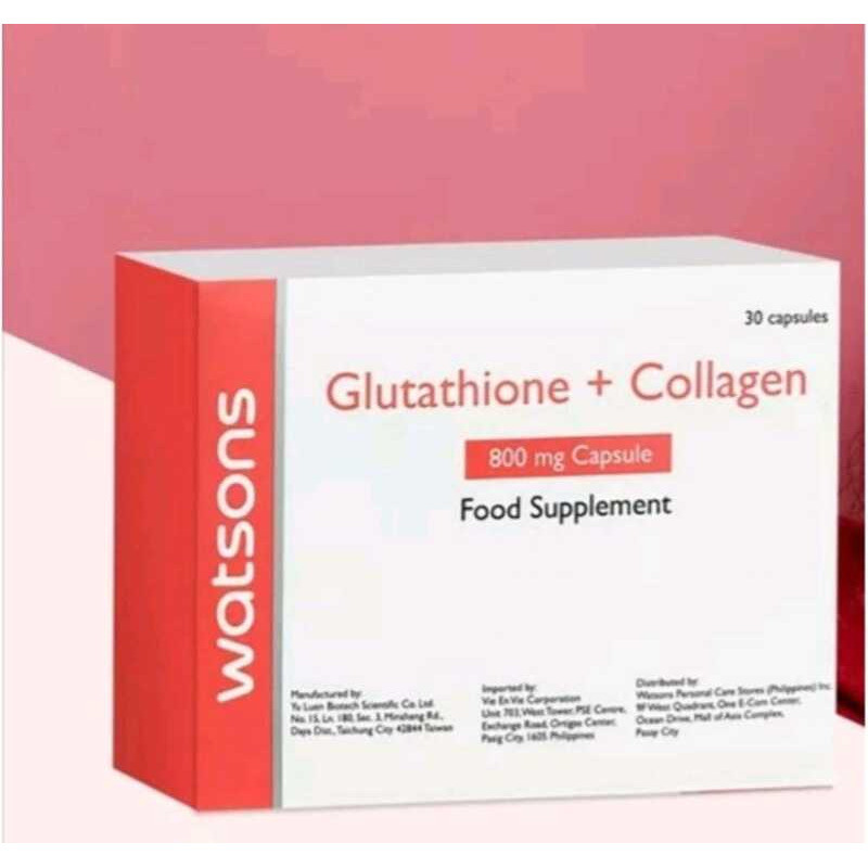 Watsons Glutathione Collagen Cap 30'Snew Packaging Ab7 | Shopee Philippines