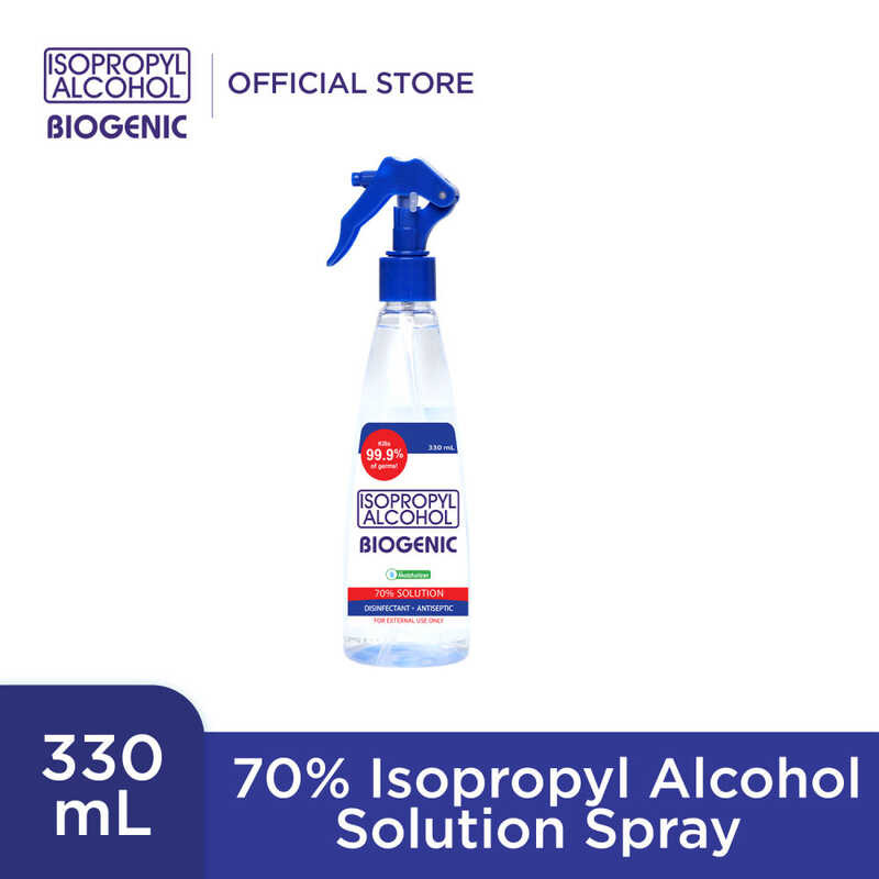 Biogenic 70% Isopropyl Alcohol Solution Spray 330Ml Xcc | Shopee ...