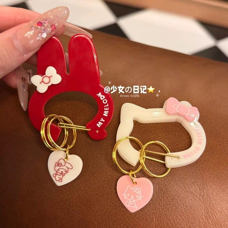 New Cartoon Cat Pendant Bag Pendant Keychain Special-Shaped Carabiner ...