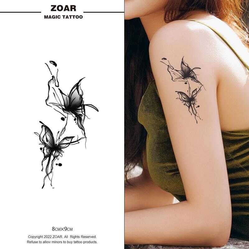 Pagpapadala Mula Bulacan Temporary Tattoo Sticker Zoar-B87【Butterfly ...
