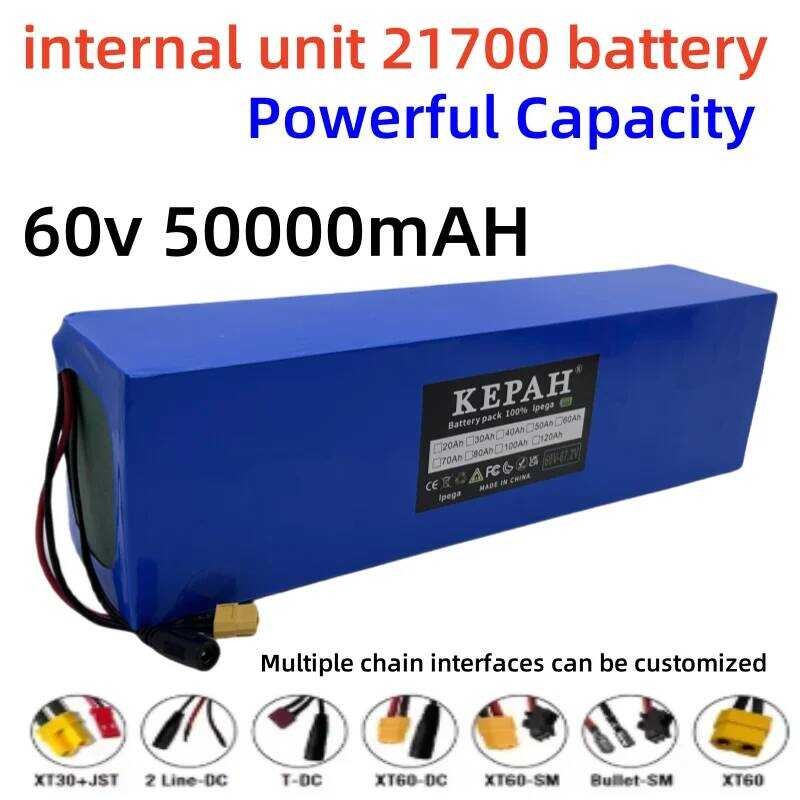 2025 15 New 21700 50Ah 60V Li-Ion Battery Pack 16S4p With BMS For High ...