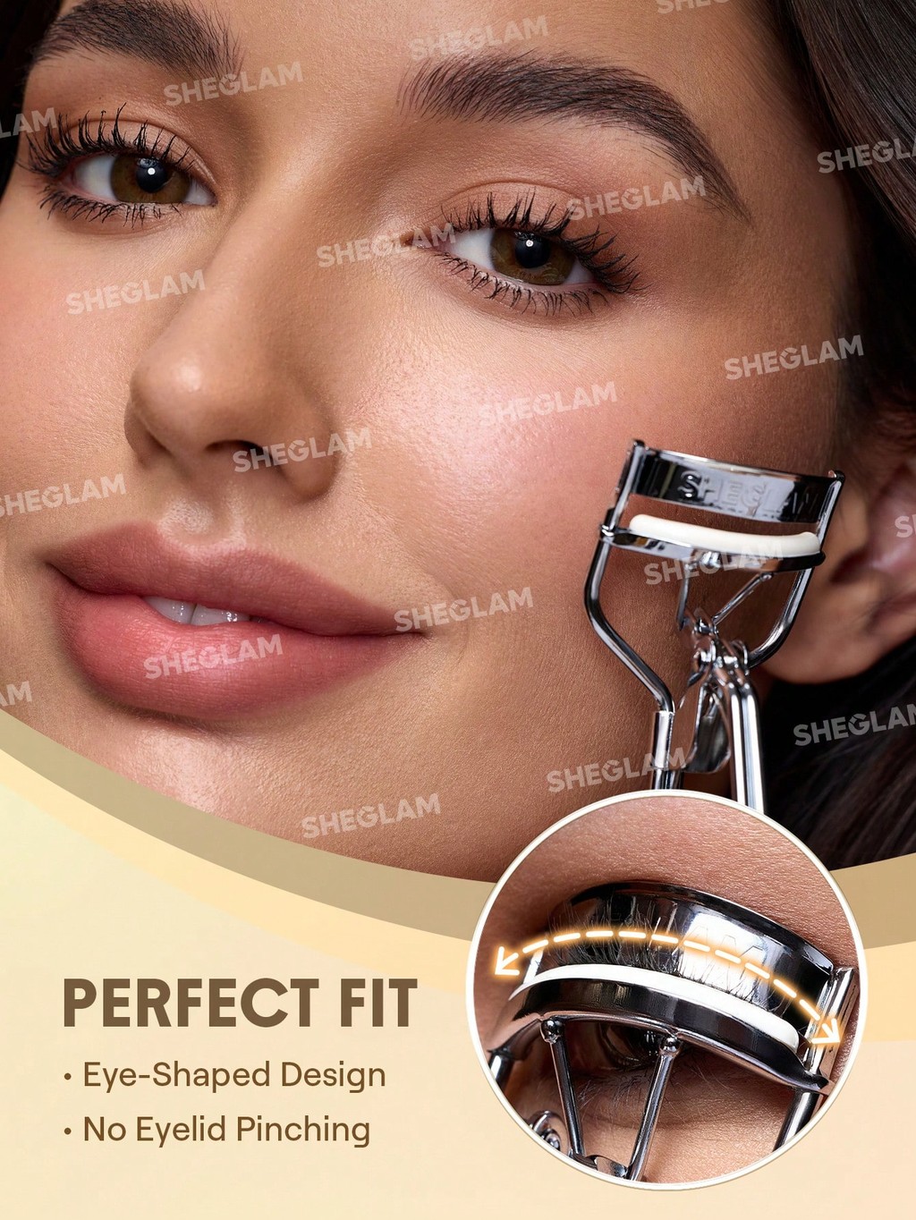 SHEGLAM Made For Me Eyelash Curler Soft Pad Premium Spring Eye Shaped ...