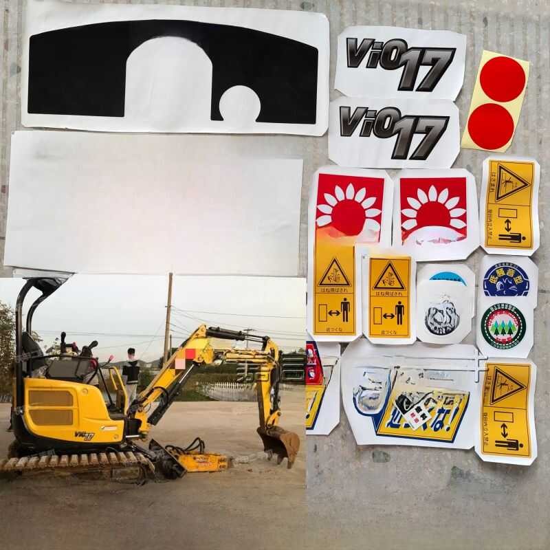 cavator Mini Large Arm Counterweight Sticker For Yanmar Vio17-6 Full ...