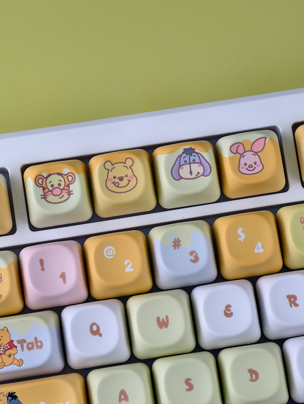 Winnie The Pooh Keycaps PBT MOA Profile 130 Keys Dye Sublimation Aula ...
