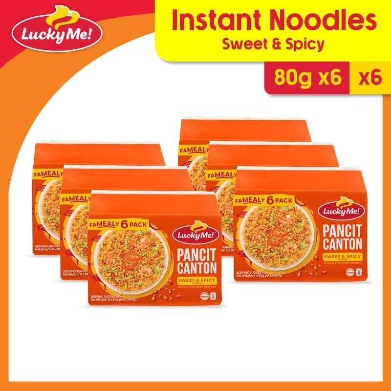 DO NOT TURN On| Lucky Me Pancit Canton Sweet & Spicy Multipack 80G X 6