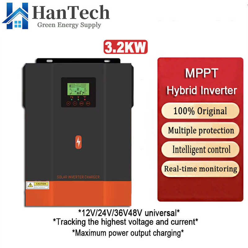 Hantech Powmr 3.2Kw Hybrid Inverter 230Vac PV Max 450Vdc Built In 80A ...