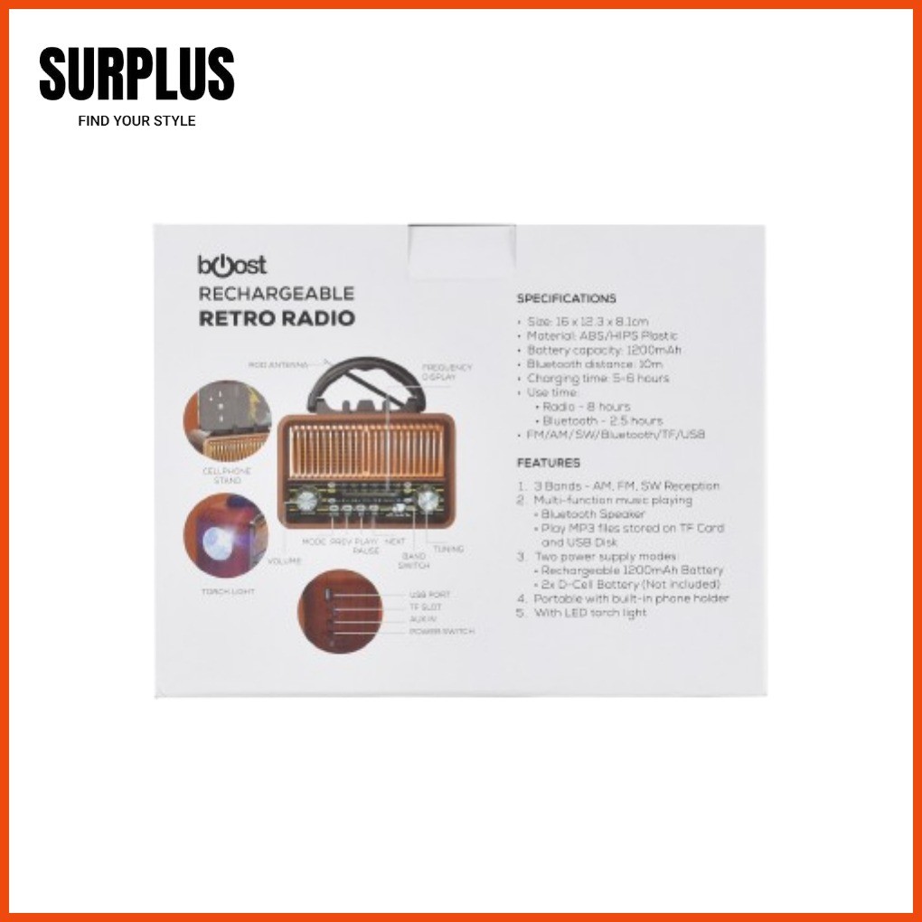 Surplus Rechargeable Retro Radio | Shopee Philippines