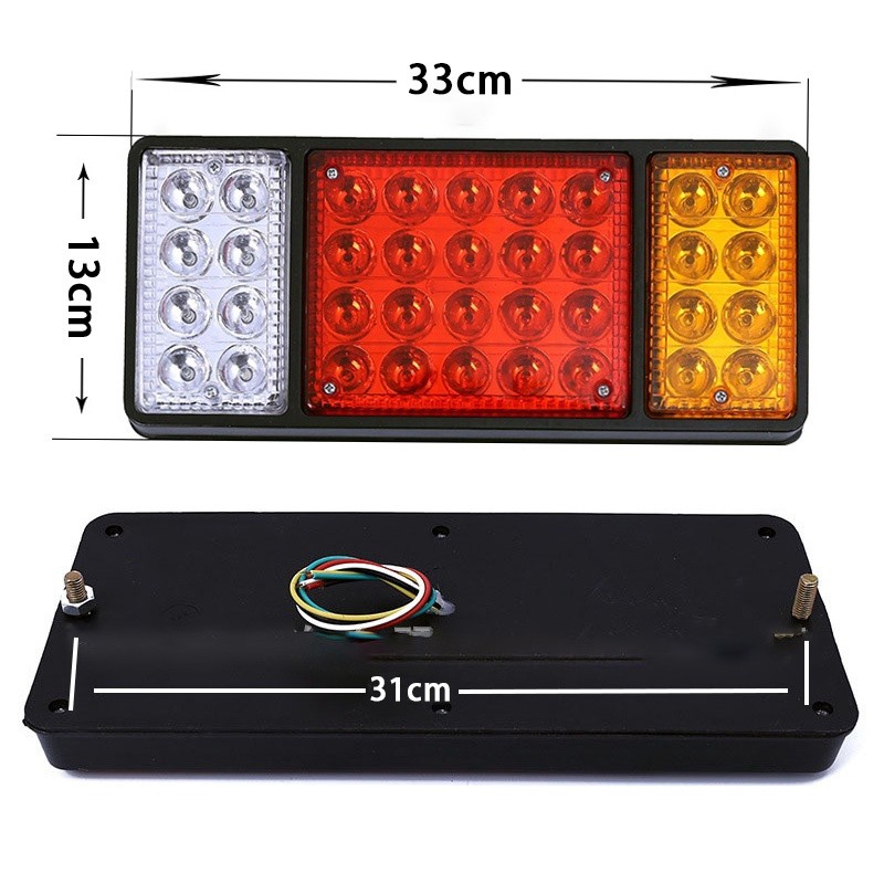 2pcs 12V 24V Car Truck Lorry Brake Light 36 LED Tail Light Rear Lamps ...