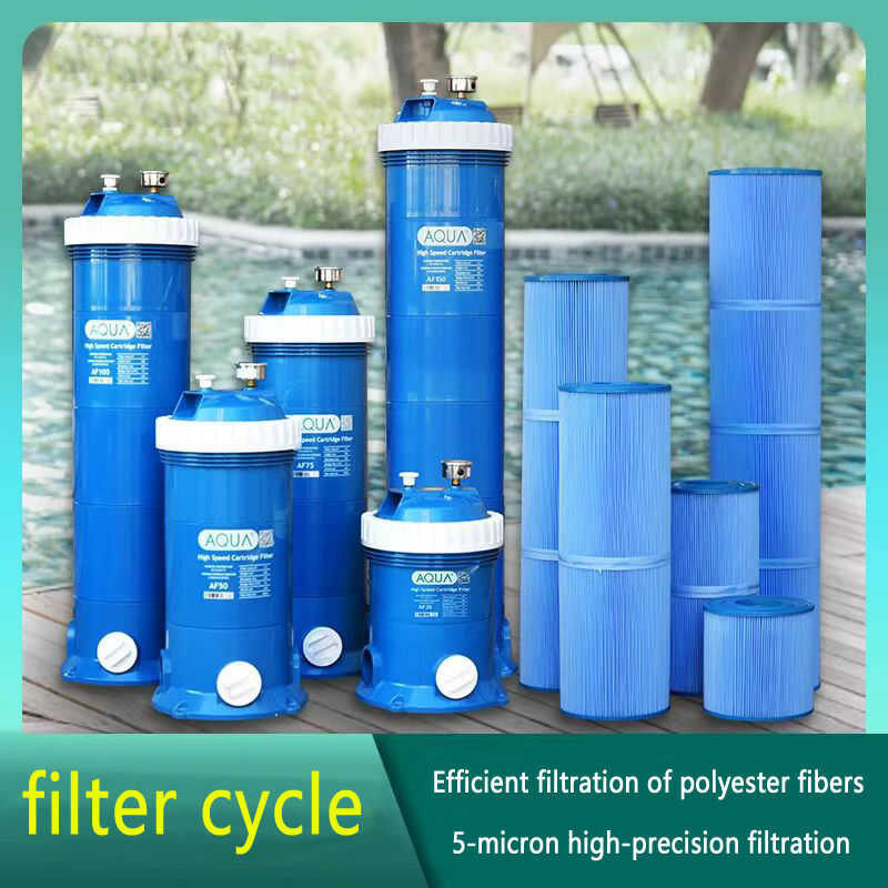AQUA Polyester Filter Cartridge Cylinder Swimming Pool Fish Ponds Water ...