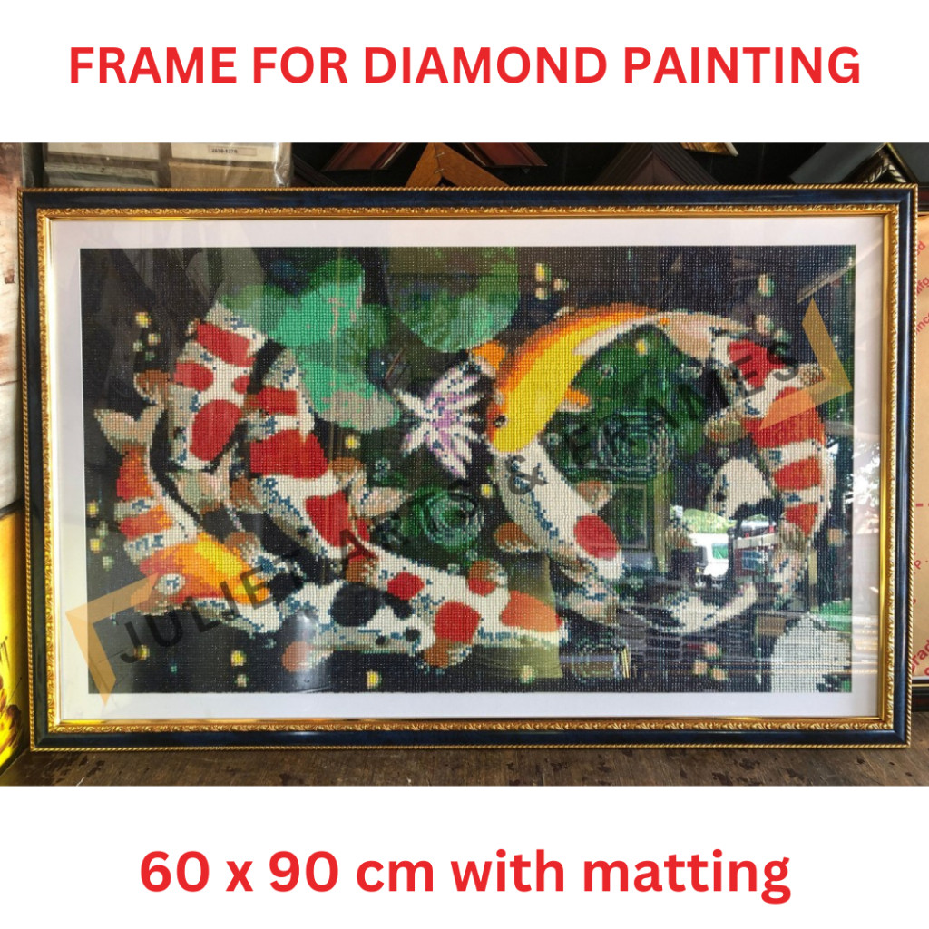 60 x 90 cm FRAME with 1 inch MATTING for DIAMOND PAINTING (ONE INCH ...