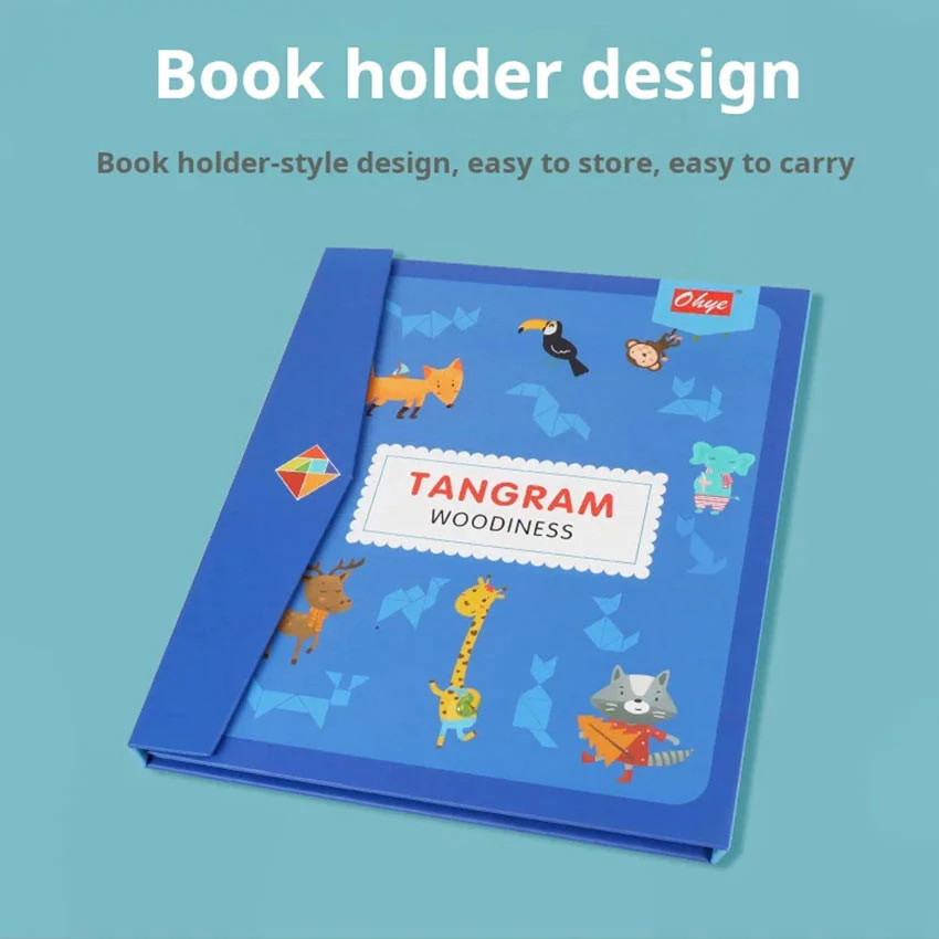 3D Kids Magnetic Puzzle Geometric Shape Tangram Jigsaw Montessori ...