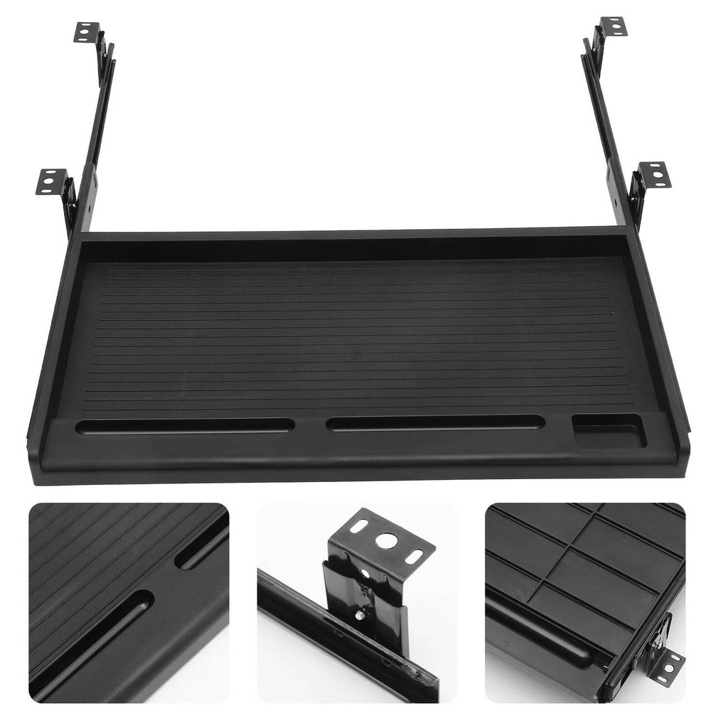 1 set Set Office Under Pull Out Slide-Out Holder Space-Saving Shelf For ...