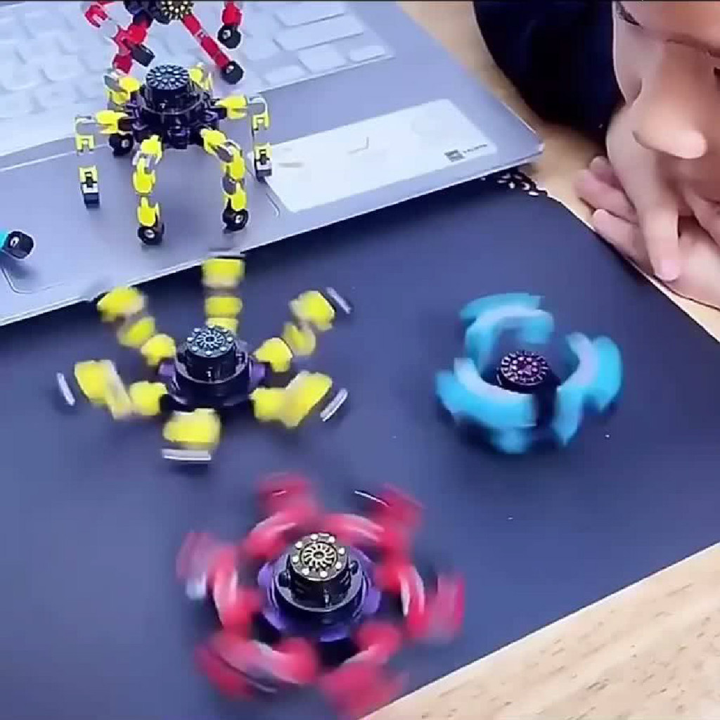 Fidget Spinner Metal Fidget Spinners Toys DIY Transformable Chain Anti ...