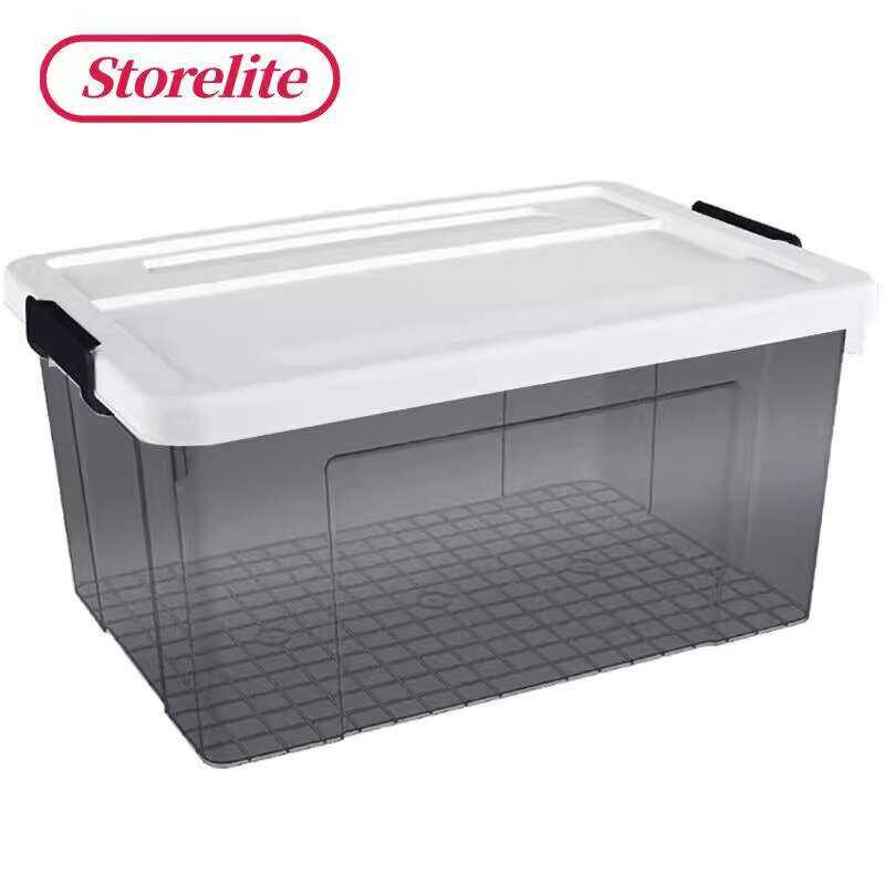 STORELITE Plastic 115L Transparent Black Single Thickened Clothing ...