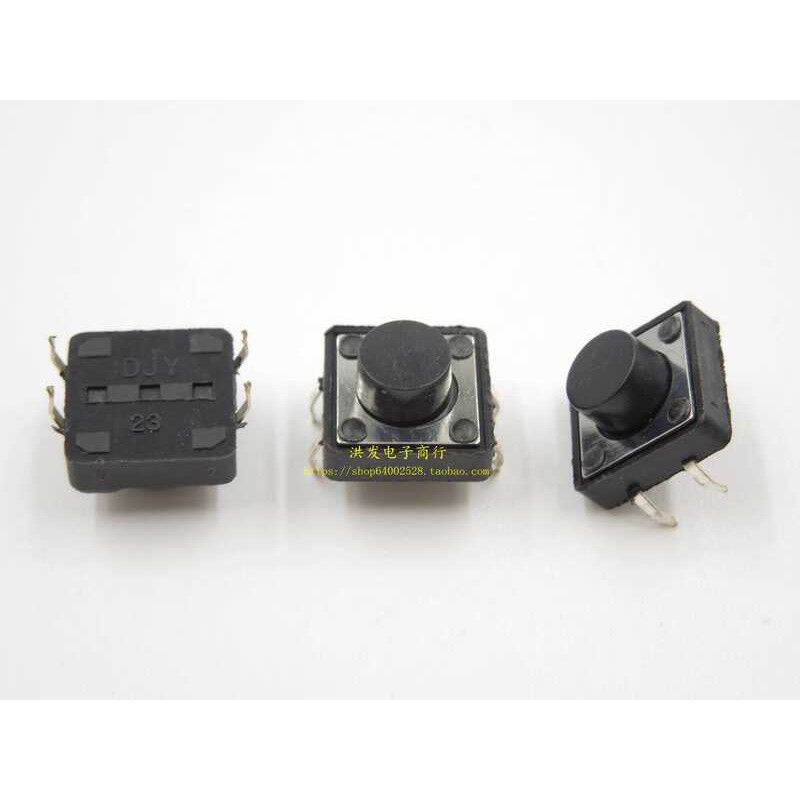 12*12*7mm Micro Push Button Tactile Switch 4-Pin Direct Insert ...