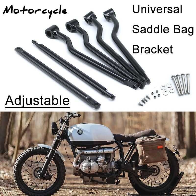 Motorcycle Universal Bracket Saddle Bag Port Bars Mounts Bracket ...