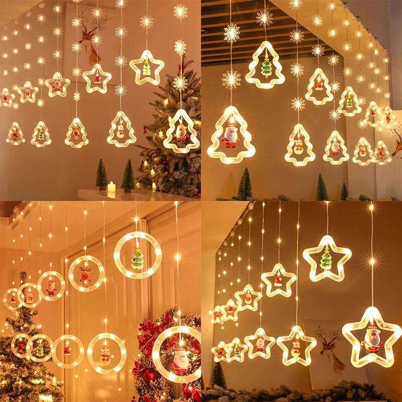 Atmosphere Decoration Shop Window Display Curtain Lights Creative Scene ...