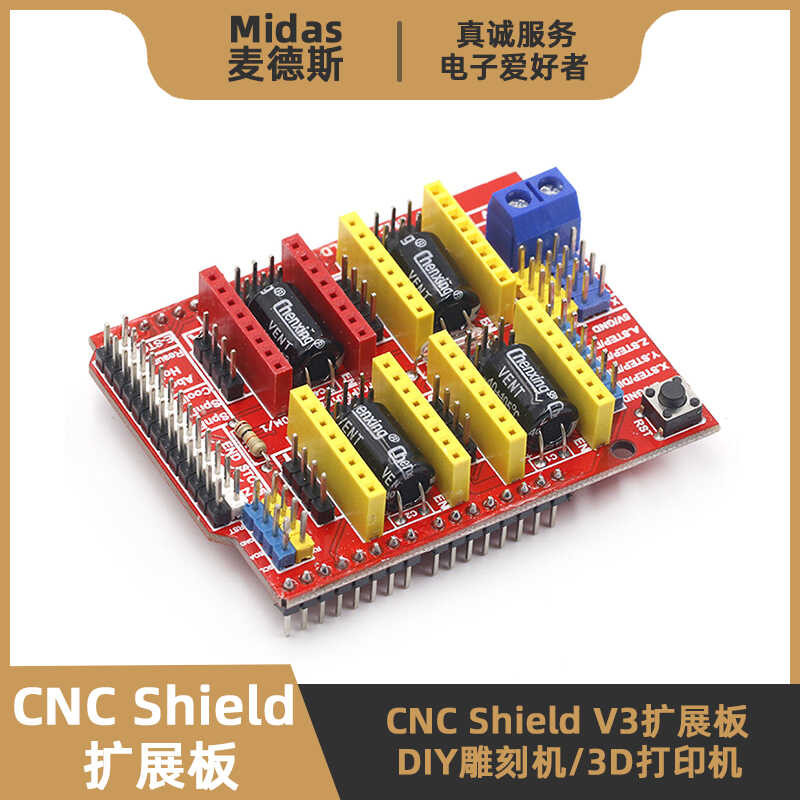 Youmile CNC Shield V3.0 + 5 A4988 Driver Avec Heatsink - Kit Imprimante 3D Graveur