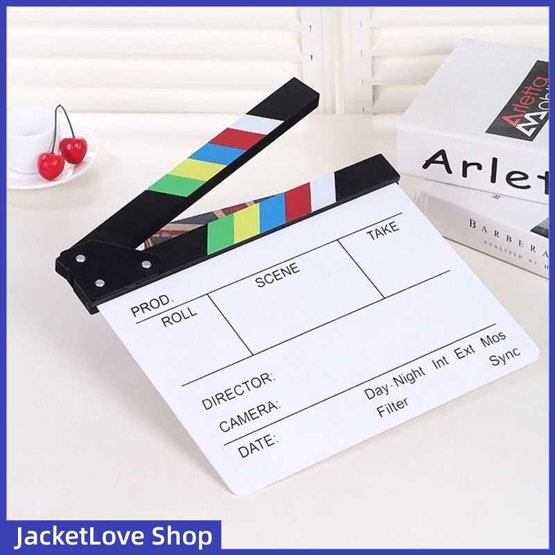 [24H Delivery] Acrylic Film Clapperboard Plastic Movie Clapper Cutting ...