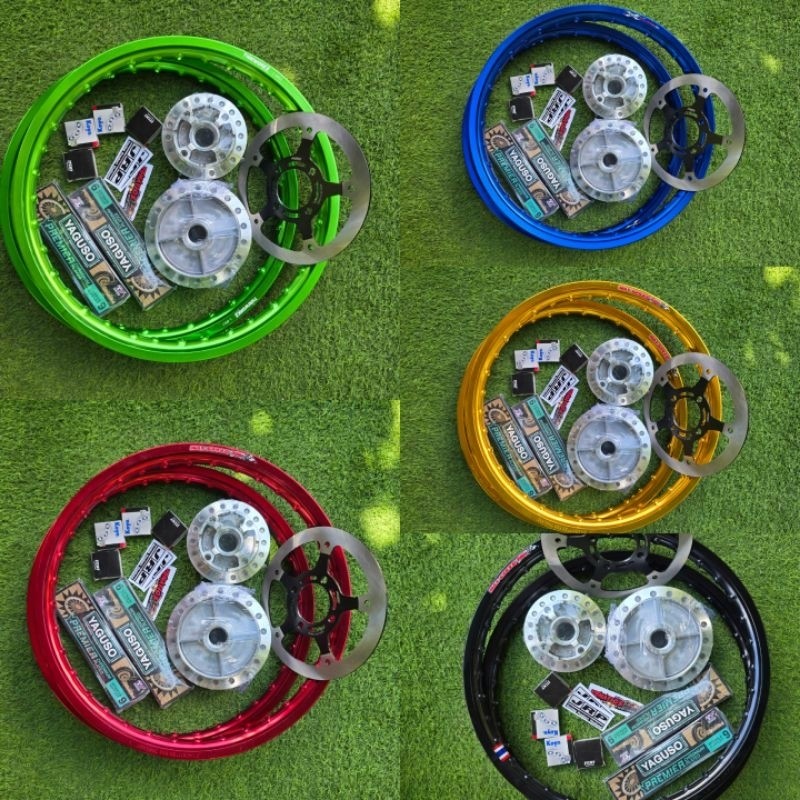 RIMSET XRM 125/RS125/WAVE125/RAIDER J(DRUM BREAK REAR)(FLAT DISC FRONT ...