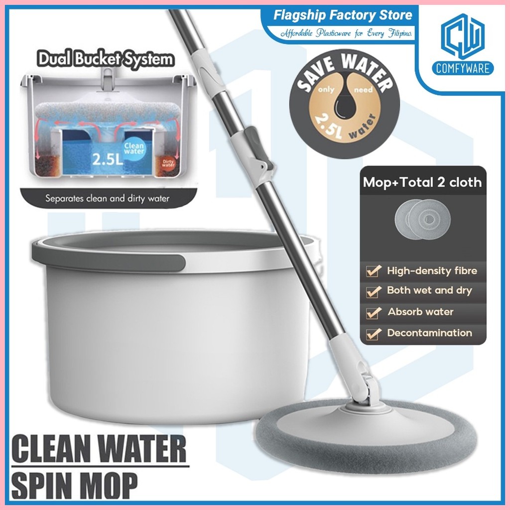 Floor Clean Round Spin Mop Sewage Separation Mop Magic 360 Rotation ...