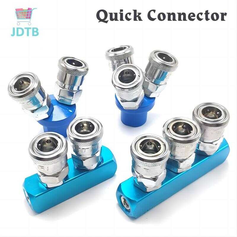 C-Type Quick Connector Connection Round Tee Two-Way Pneumatic ...
