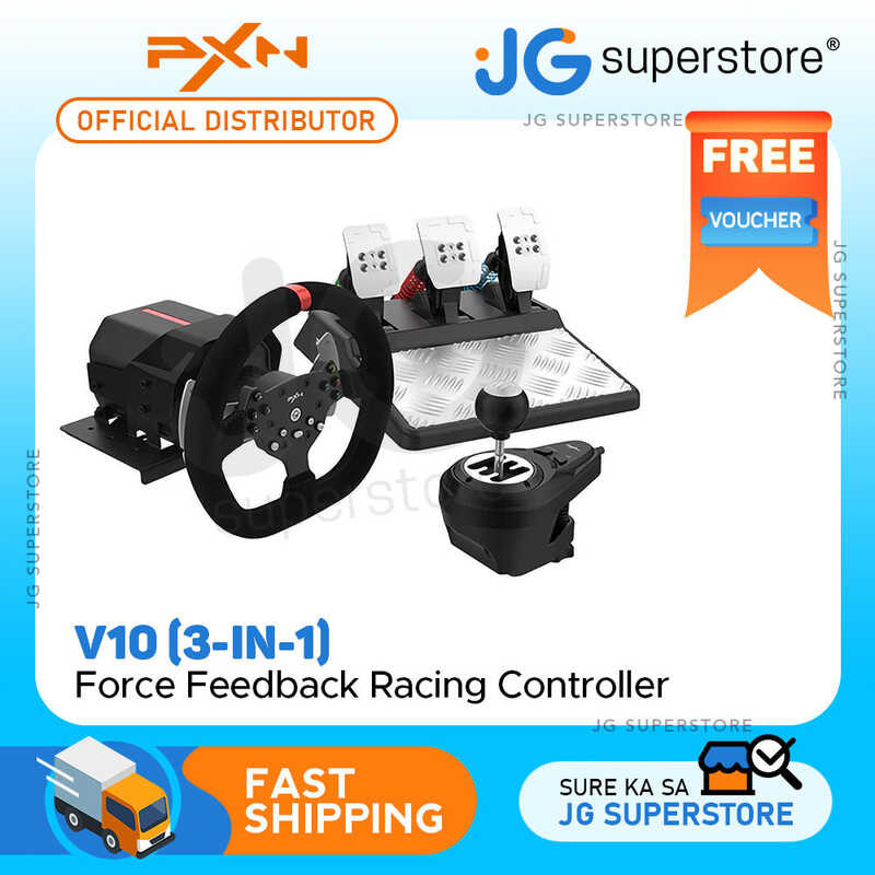 PXN V10 Series Racing Controller With 900° Force Feedback, Detachable ...