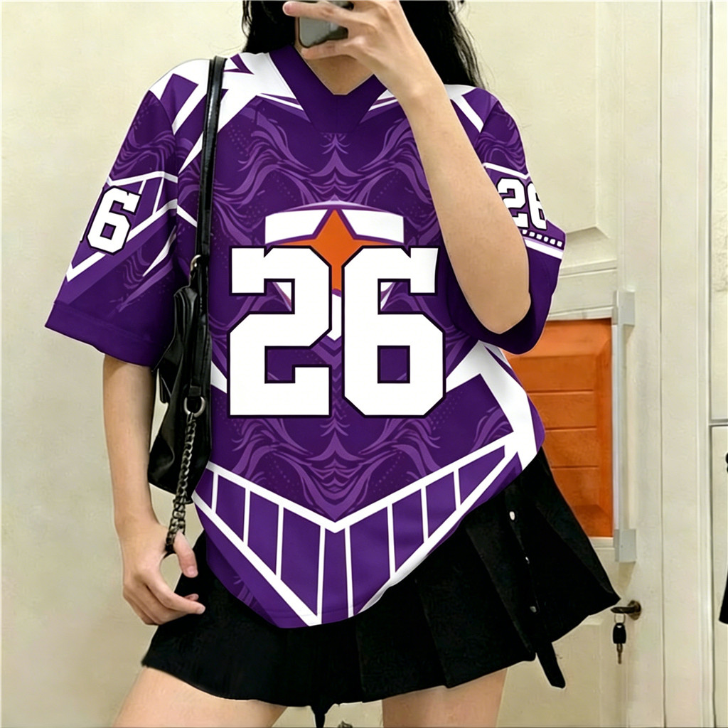 Free Custom Name & Number 2026 NFL Jersi Retro Collar Baju Lelaki ...