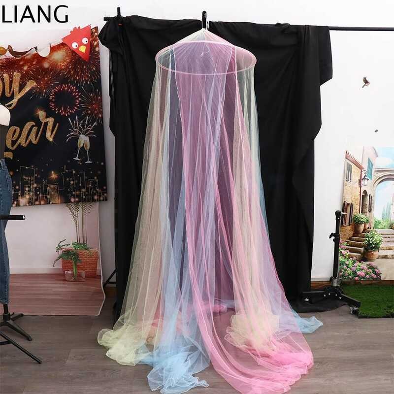 Tt LIANG Princess Style Dome Mosquito Net Rainbow Color Netting Tent ...