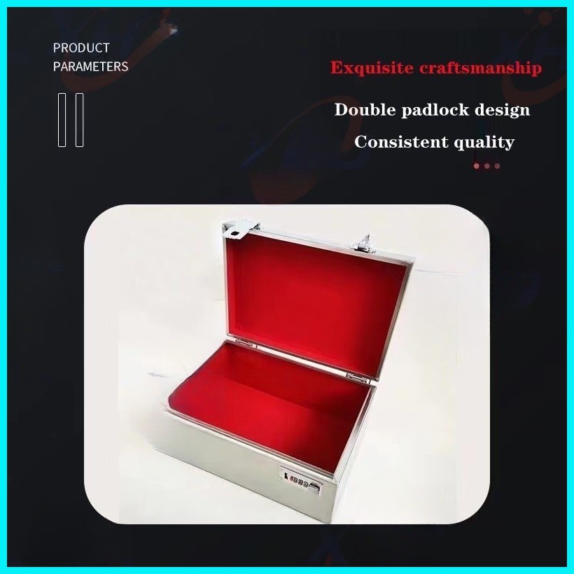Stainless Steel Lockable Deposit Jar Certificate Storage Box Portable ...