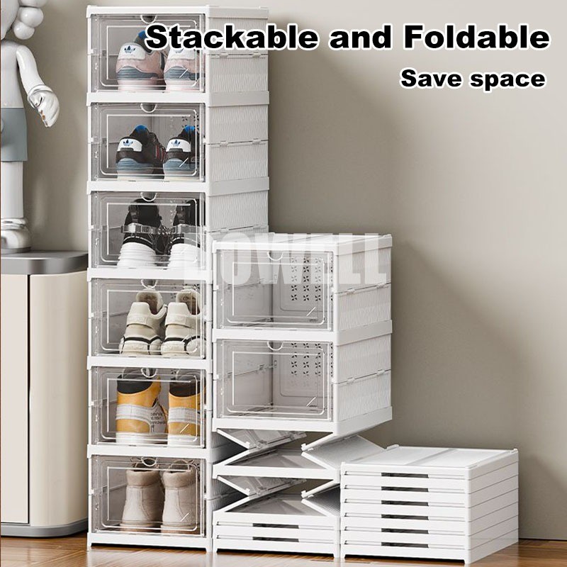 Foldable Shoe Box Shoe Rack shoe storage cabinet Dust proof and ...