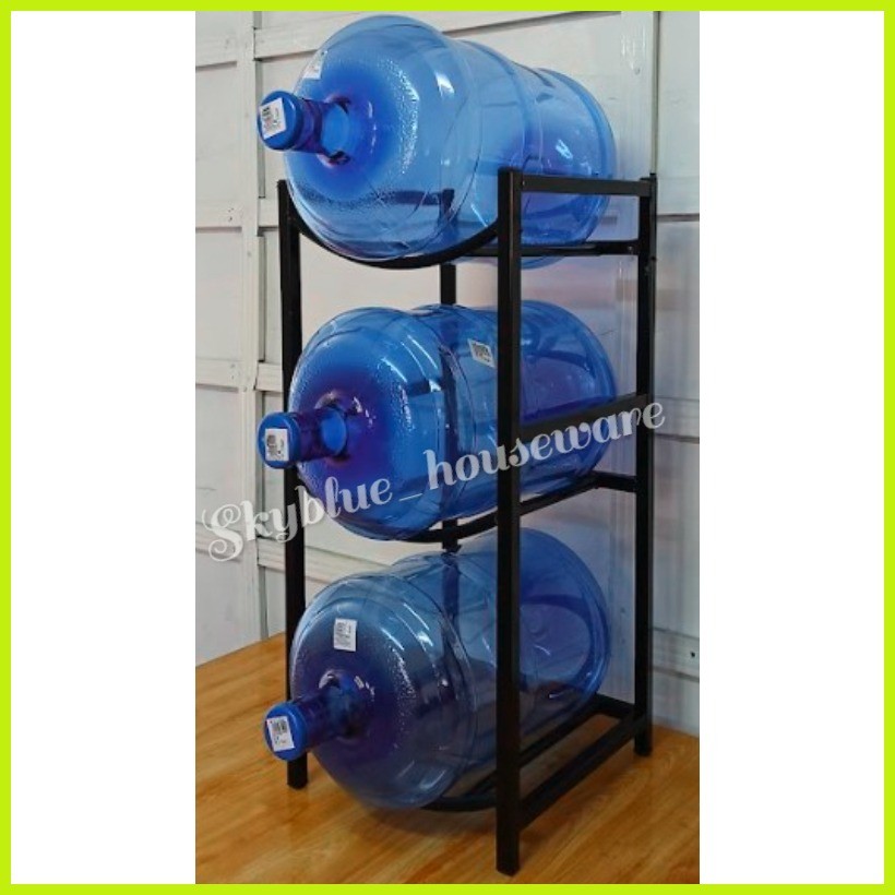 SPACE SAVING ROUND WATER GALLON STAND / 3 LAYER WATER GALLON RACK ...