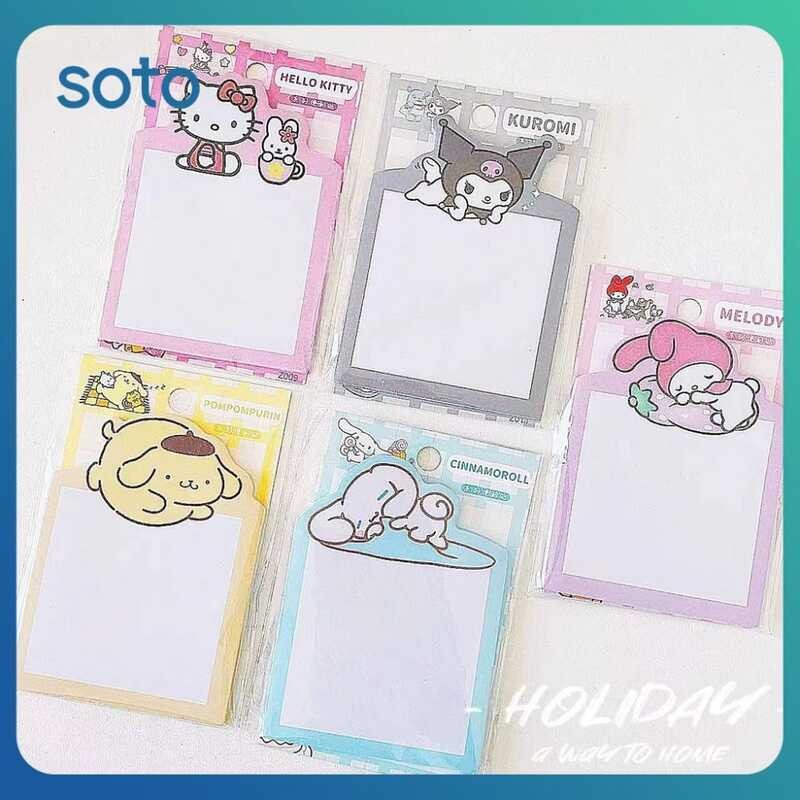 Sanrio Mini Note Pad Cute Cinnamoroll Kuromi My Melody Japanese Post-It ...