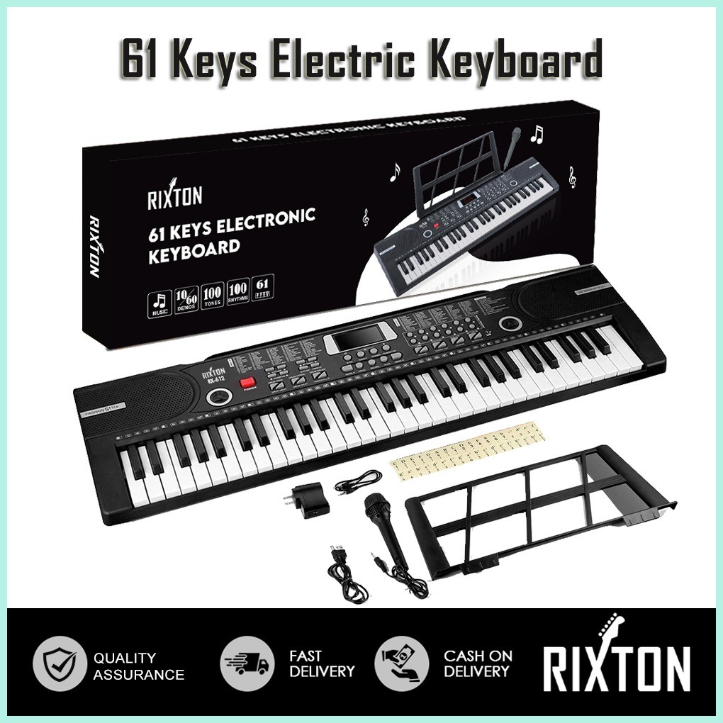 Rixton RX-612/613 Electronic Keyboard Piano 61 Keys Digital Piano ...