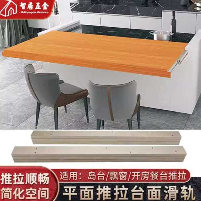 Top for Bay Window, Extendable Desk Surface with Sliding Rails, Desktop ...