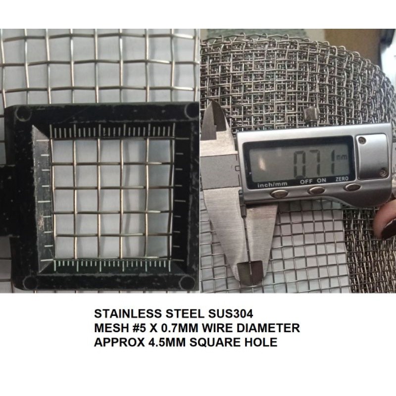 WIDTH: 1 METER Stainless Steel SUS304 Wire Mesh #5 to #20 - SOLD PER ...