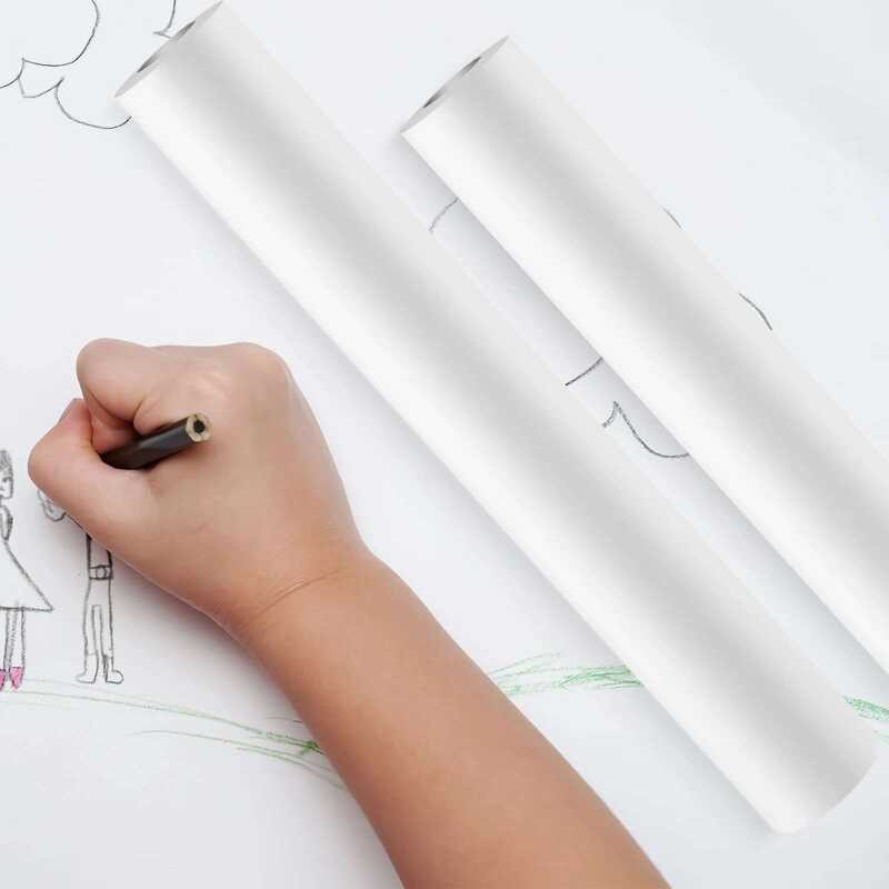 W 2Pcs 2 Thick Blank Drawing Rolls For Kids Painting Ing Tracing Easel ...