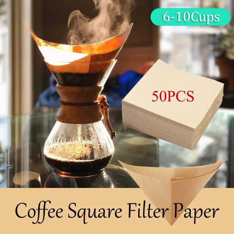 Disposable 6-10Cups Large Filter Paper,Square Filters Paper For Pour ...