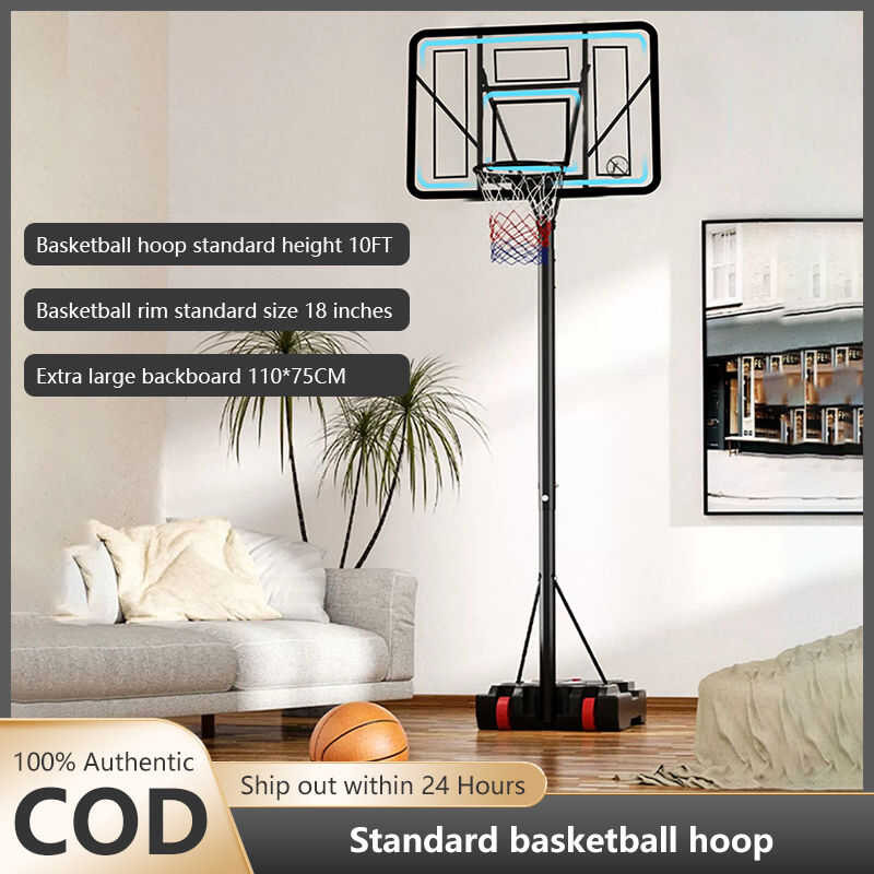 1 Adult Standard Hoop 10Ft Indoor And Outdoor Court Movable Basketball ...