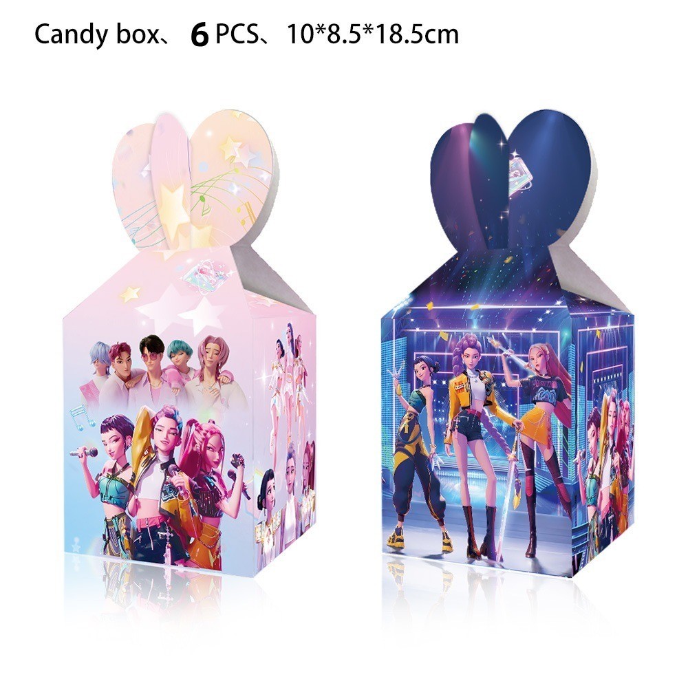 Kpop Demon Hunters Birthday Theme Party Decorations Huntrix Tableware ...