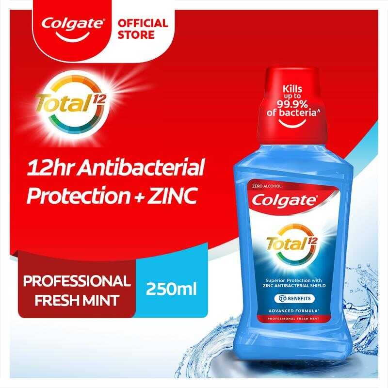 Colgate Total 12 Mouthwash Professional Freshmint, No-Alcohol ...