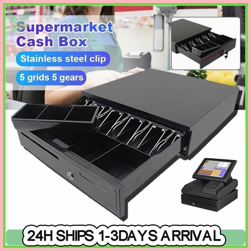 Cashier Box Drawer With Lock Cash Box 5 Grids 5 Gears Money Secret Safe ...