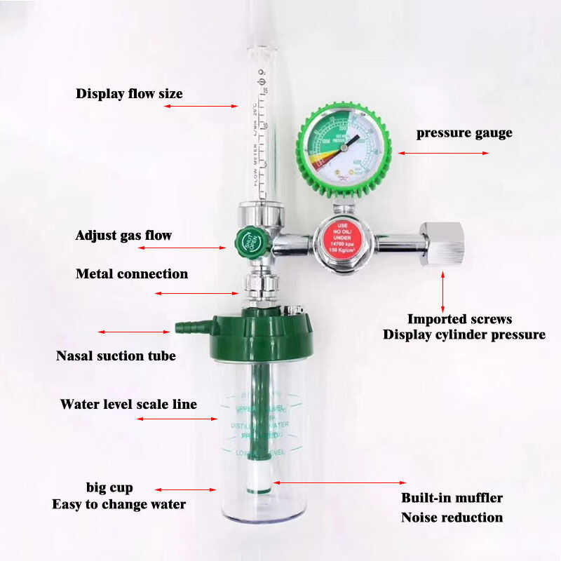 Oxyplus Oxygen Tank Regulator Set With Pressure Gauge Pressure Reducing ...