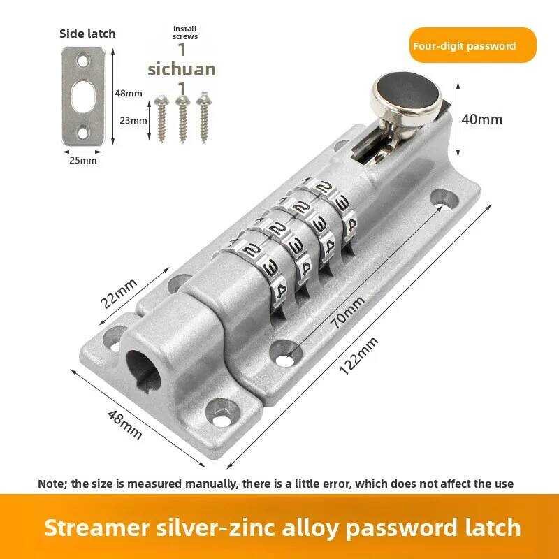 Combination 4-Digit Padlocks PasAA Sliding Bolt Door Anti-Theft Safety ...